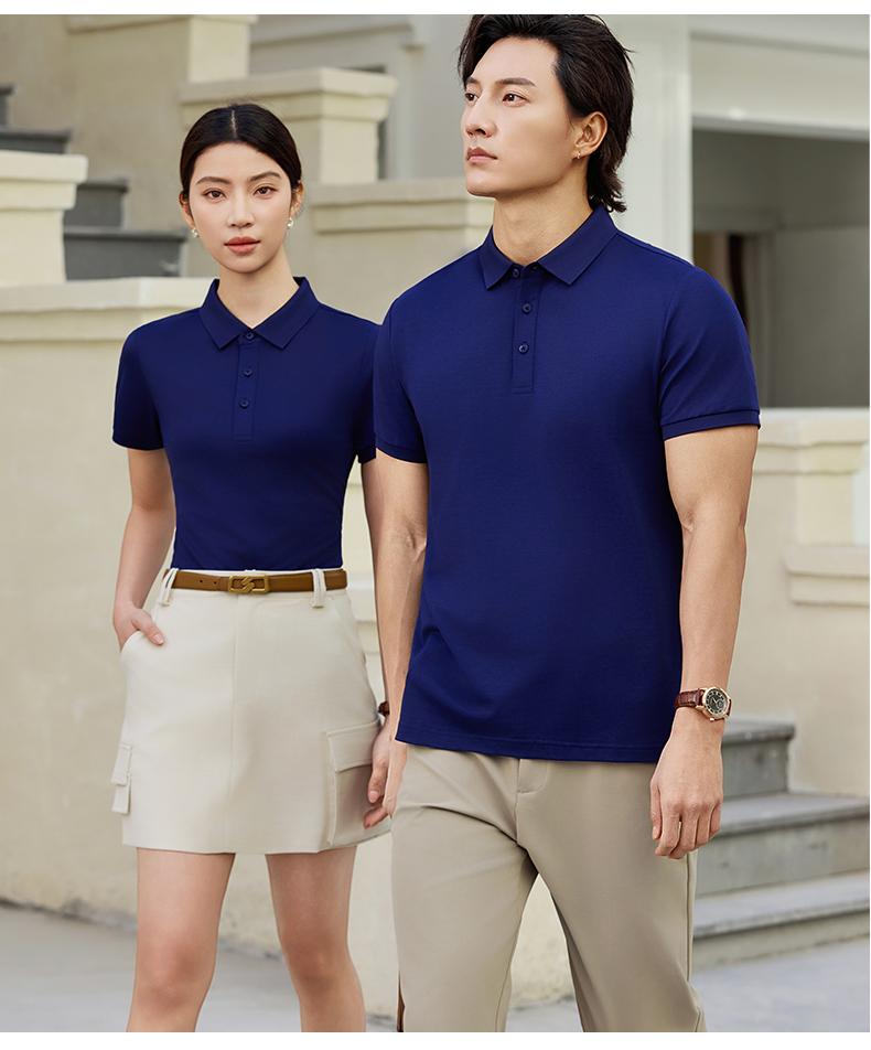 210g莫代尔蚕丝珠地短袖polo衫品质polo衫定制